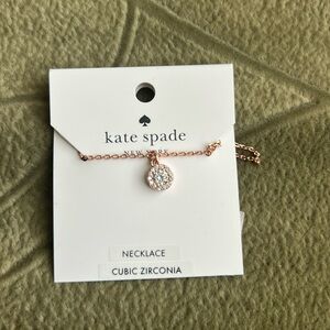Kate Spade Rose Gold Necklace with Cubic Zirconia
